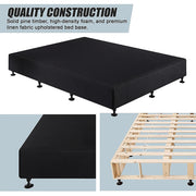 Palermo King Single Ensemble Bed Base Midnight Black Linen Fabric V63-823201
