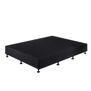 Palermo King Single Ensemble Bed Base Midnight Black Linen Fabric V63-823201