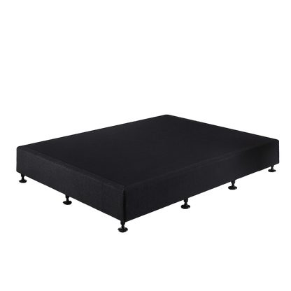 Palermo King Single Ensemble Bed Base Midnight Black Linen Fabric V63-823201