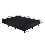 Palermo King Single Ensemble Bed Base Midnight Black Linen Fabric V63-823201