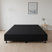 Palermo King Single Ensemble Bed Base Midnight Black Linen Fabric V63-823201