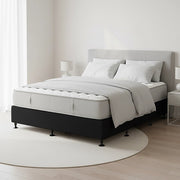 Palermo King Single Ensemble Bed Base Midnight Black Linen Fabric V63-823201