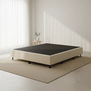 Palermo King Single Ensemble Bed Base Platinum Natural Sand Linen Fabric V63-823211