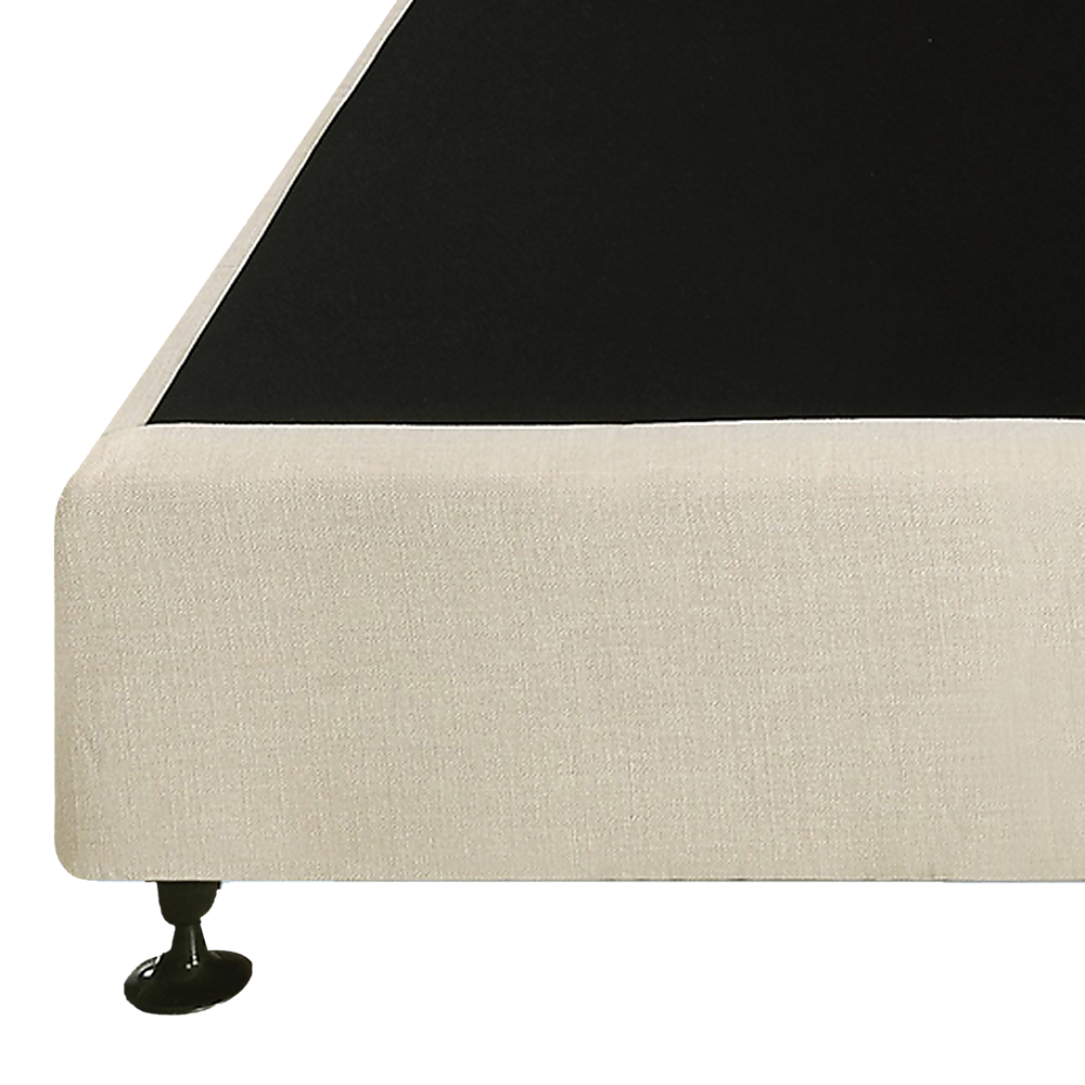 Palermo King Single Ensemble Bed Base Platinum Natural Sand Linen Fabric V63-823211