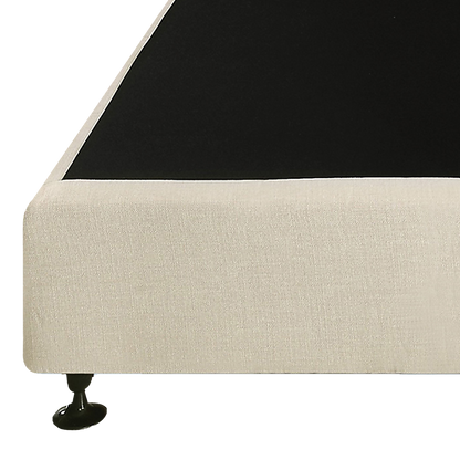 Palermo King Single Ensemble Bed Base Platinum Natural Sand Linen Fabric V63-823211