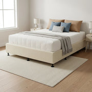 Palermo King Single Ensemble Bed Base Platinum Natural Sand Linen Fabric V63-823211