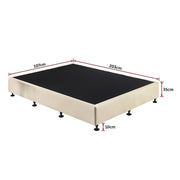 Palermo King Single Ensemble Bed Base Platinum Natural Sand Linen Fabric V63-823211