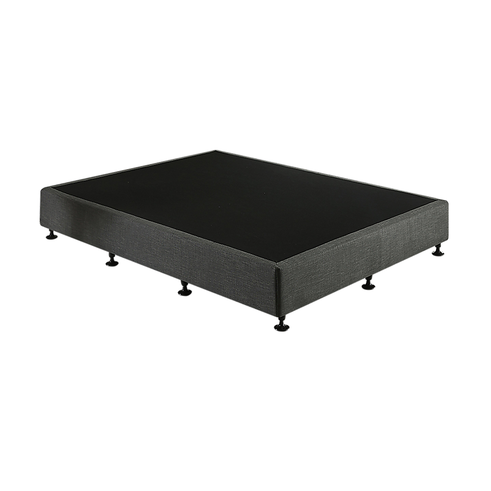 Palermo King Single Ensemble Bed Base Platinum Graphite Linen Fabric V63-823221