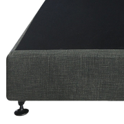 Palermo King Single Ensemble Bed Base Platinum Graphite Linen Fabric V63-823221