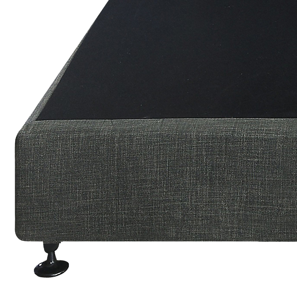 Palermo King Single Ensemble Bed Base Platinum Graphite Linen Fabric V63-823221