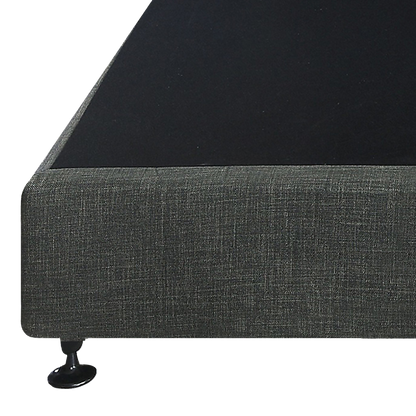 Palermo King Single Ensemble Bed Base Platinum Graphite Linen Fabric V63-823221