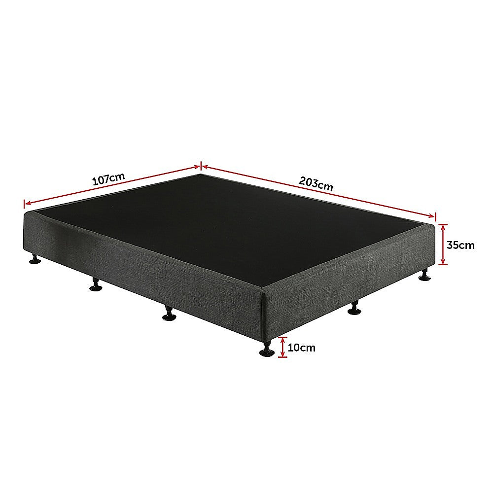 Palermo King Single Ensemble Bed Base Platinum Graphite Linen Fabric V63-823221