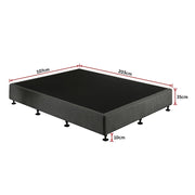 Palermo King Single Ensemble Bed Base Platinum Graphite Linen Fabric V63-823221