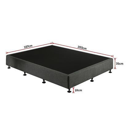 Palermo King Single Ensemble Bed Base Platinum Graphite Linen Fabric V63-823221