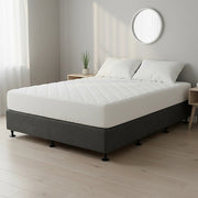 Palermo King Single Ensemble Bed Base Platinum Graphite Linen Fabric V63-823221