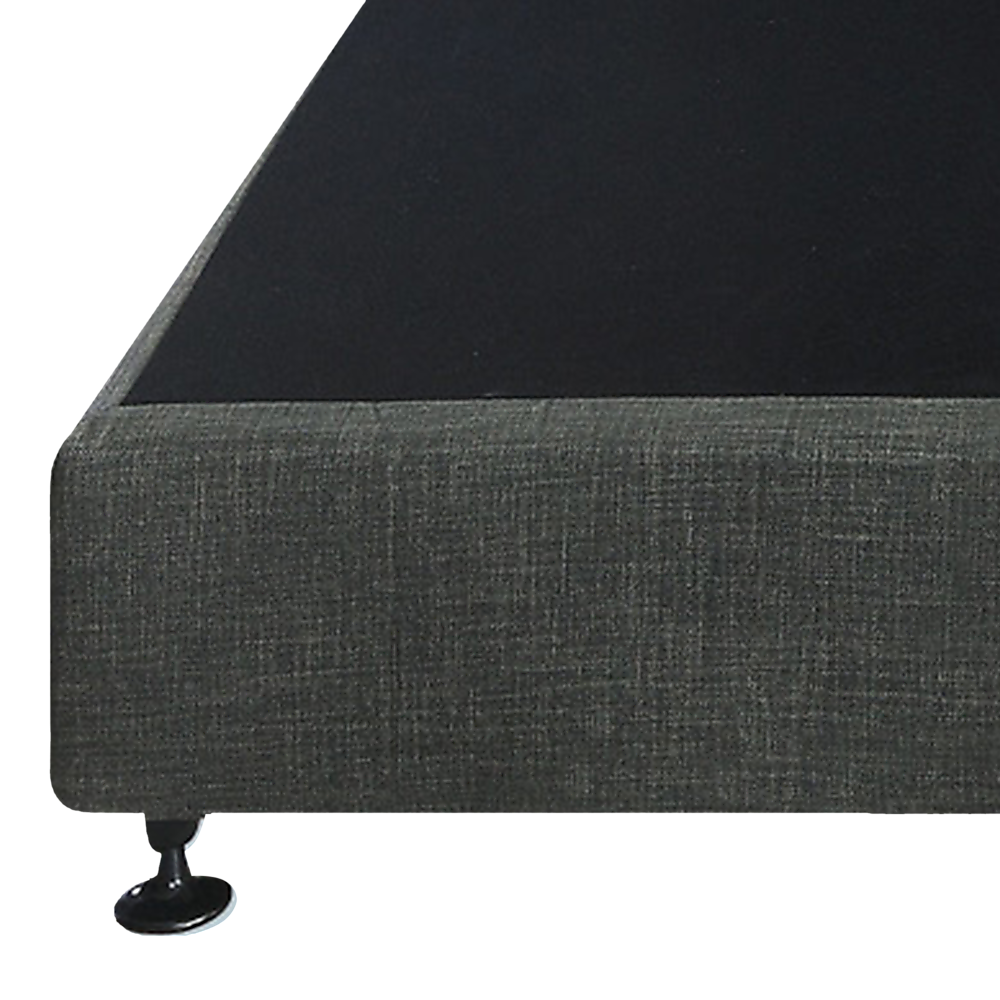 Palermo King Ensemble Bed Base Platinum Graphite Linen Fabric V63-823241