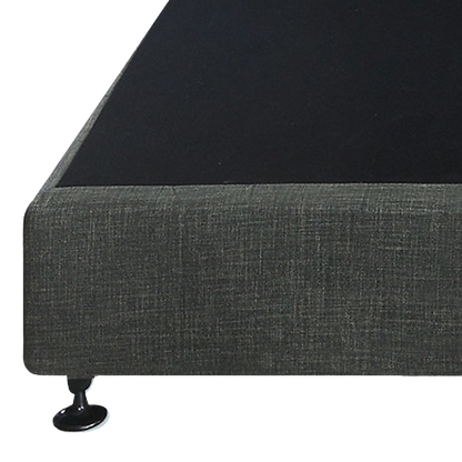 Palermo King Ensemble Bed Base Platinum Graphite Linen Fabric V63-823241