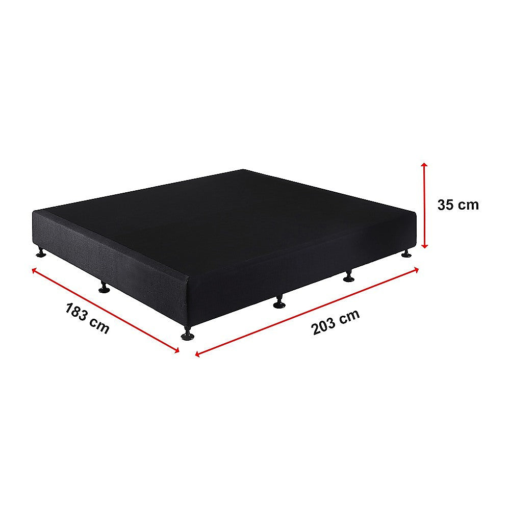 Palermo King Ensemble Bed Base Midnight Black Linen Fabric V63-823261