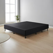 Palermo King Ensemble Bed Base Midnight Black Linen Fabric V63-823261