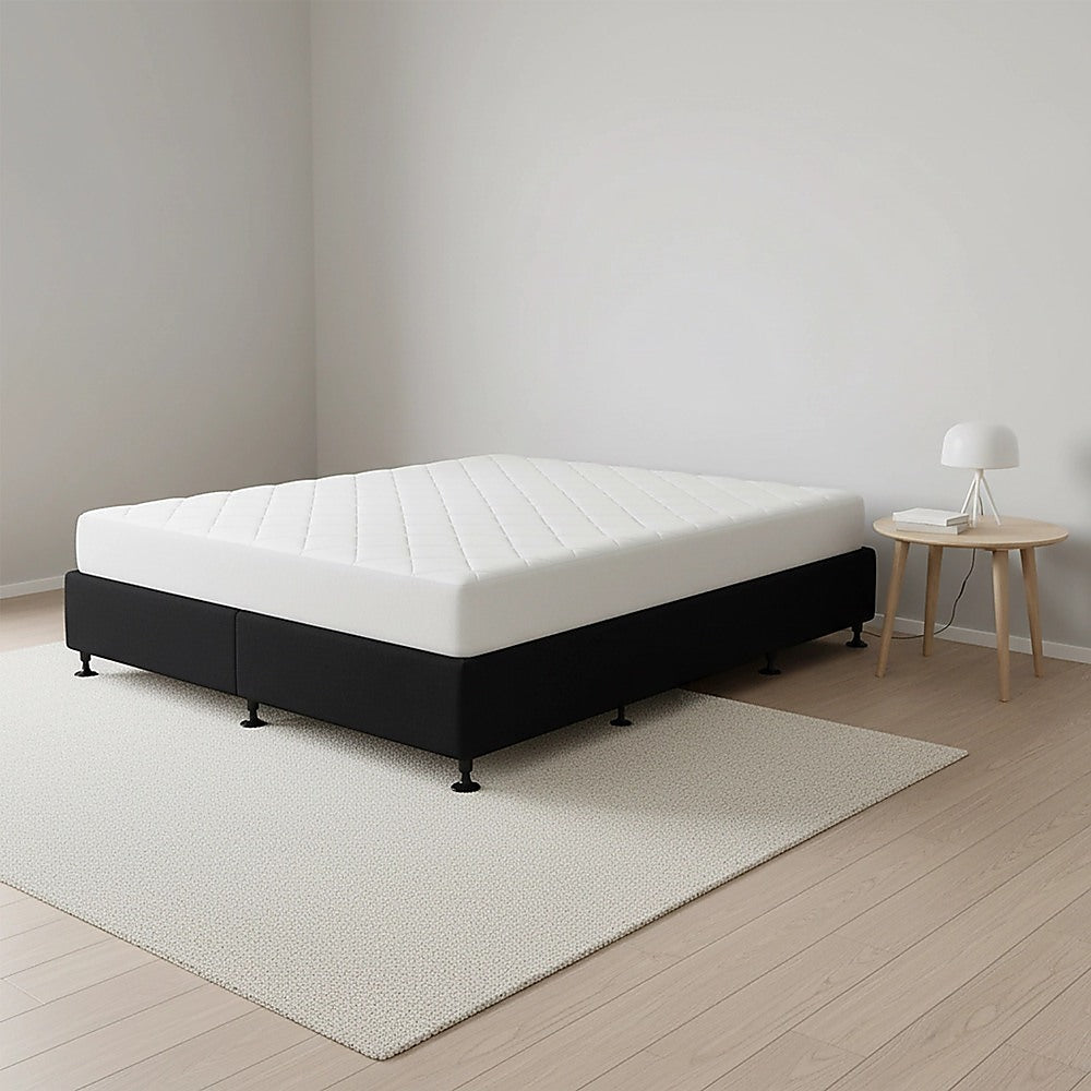 Palermo King Ensemble Bed Base Midnight Black Linen Fabric V63-823261