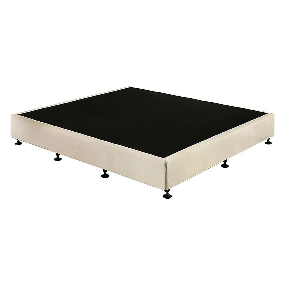 Palermo King Ensemble Bed Base Platinum Natural Sand Linen Fabric V63-823271