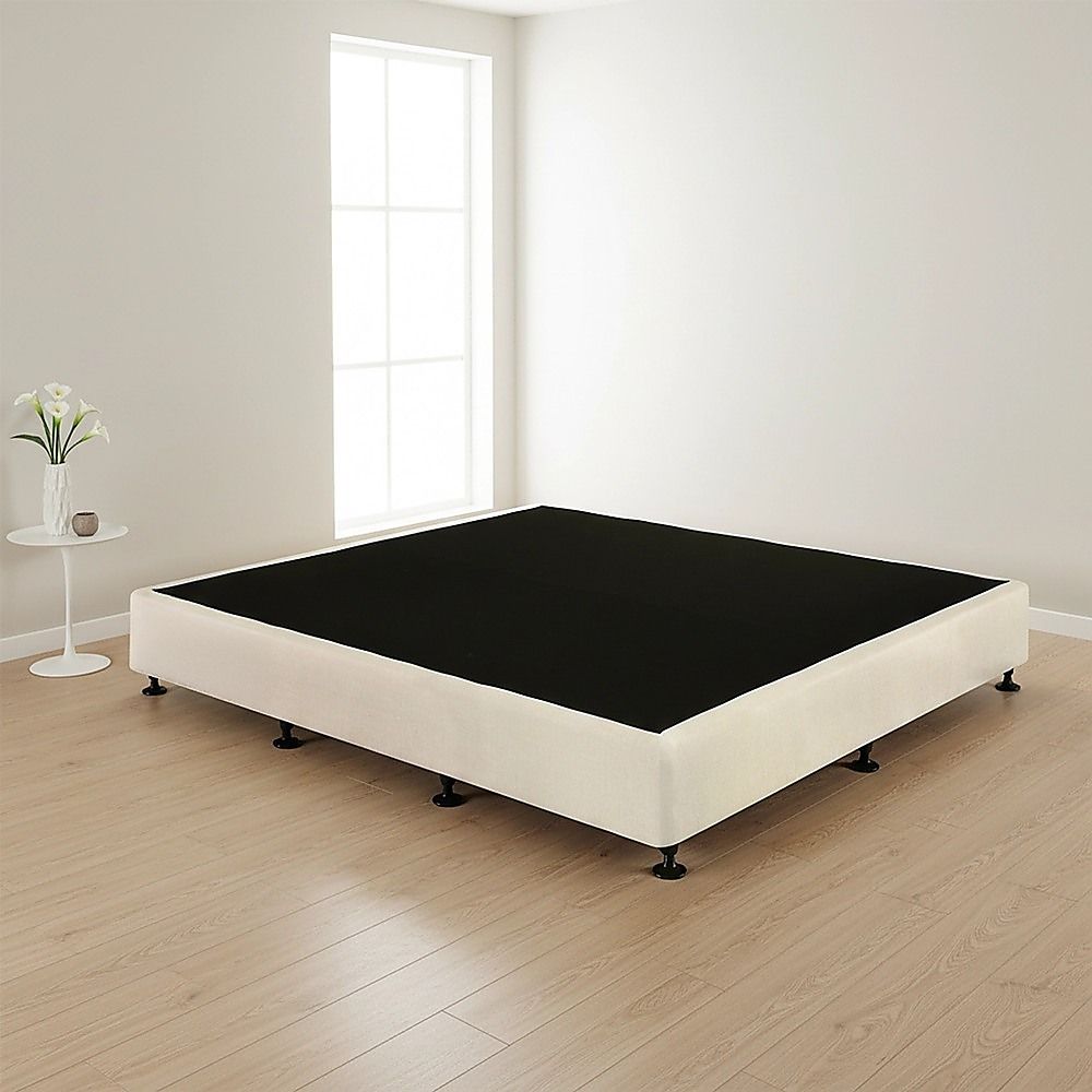 Palermo King Ensemble Bed Base Platinum Natural Sand Linen Fabric V63-823271