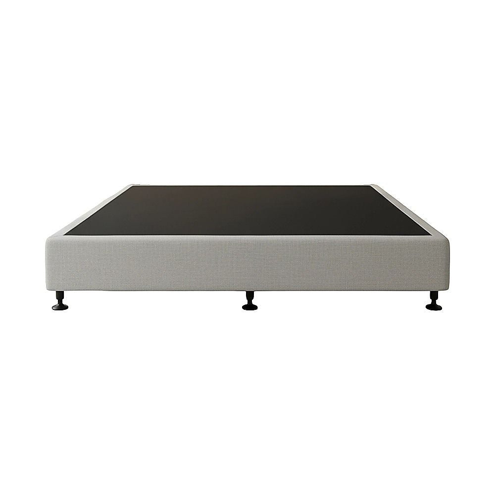 Palermo King Ensemble Bed Base Platinum Light Grey Linen Fabric V63-823281