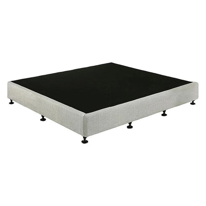 Palermo King Ensemble Bed Base Platinum Light Grey Linen Fabric V63-823281