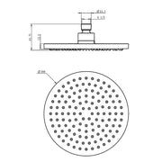 200mm Shower Head Round Chrome Showerhead V63-823291