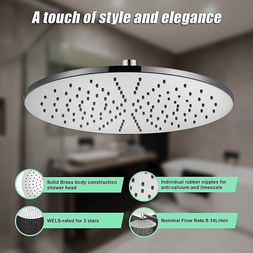 300mm Brass Shower Head Round Chrome Showerhead V63-823311