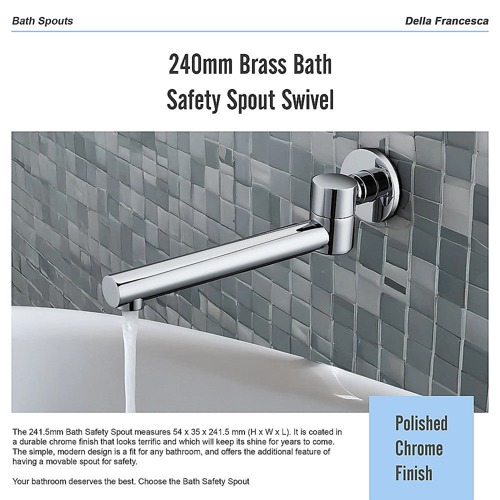 240mm Brass Bath Safety Spout Swivel V63-823331