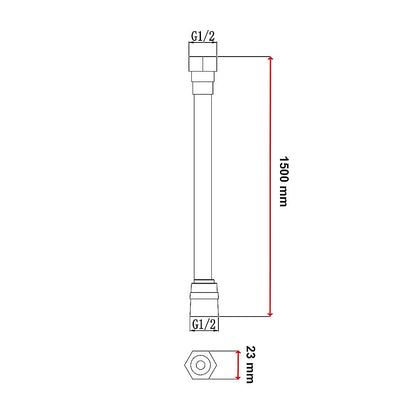 Replacement Heavy Duty 1500mm Shower Bath Hose V63-823371