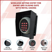 Wireless Keypad Entry For Swing And Sliding Gate with Metal Casing V63-823391