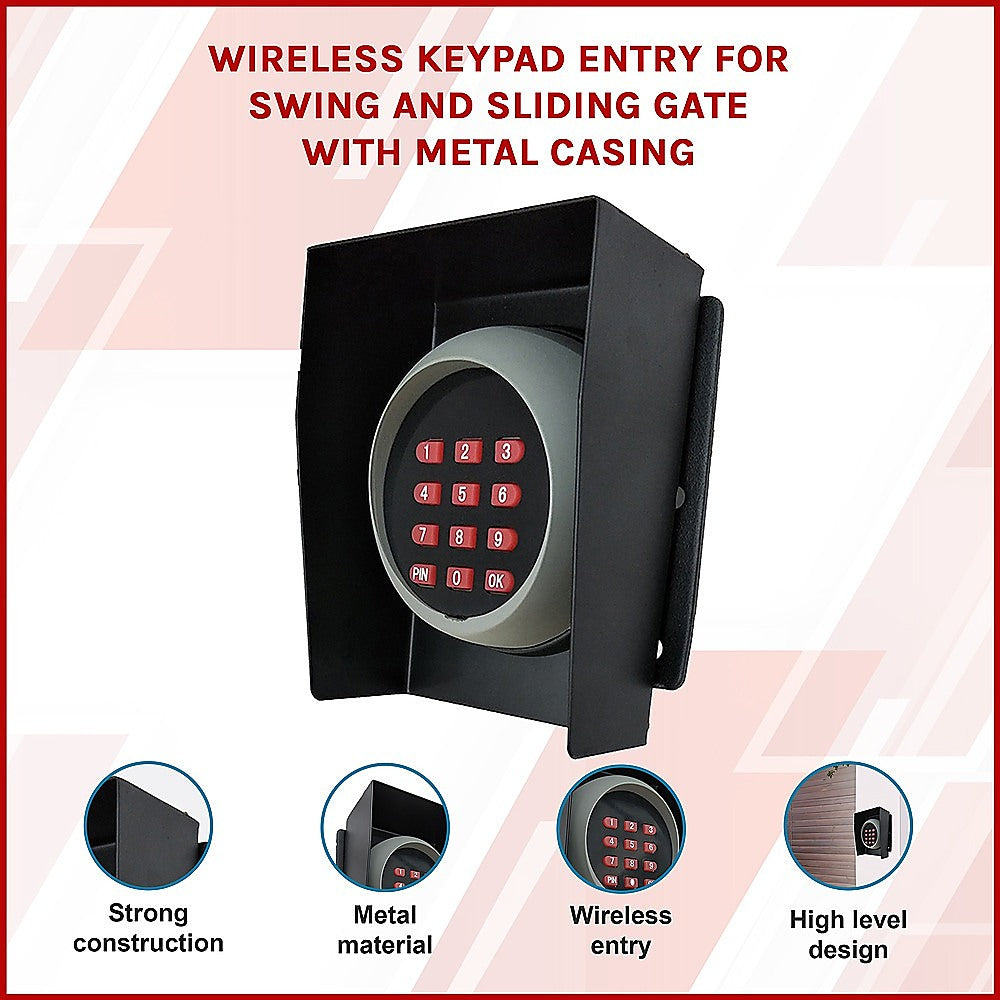 Wireless Keypad Entry For Swing And Sliding Gate with Metal Casing V63-823391