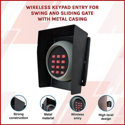 Wireless Keypad Entry For Swing And Sliding Gate with Metal Casing V63-823391