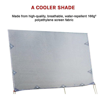 4m Caravan Privacy Screen Side Sunscreen Sun Shade for 14' Roll Out Awning V63-823591