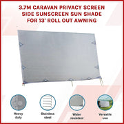 3.7m Caravan Privacy Screen Side Sunscreen Sun Shade for 13' Roll Out Awning V63-823601