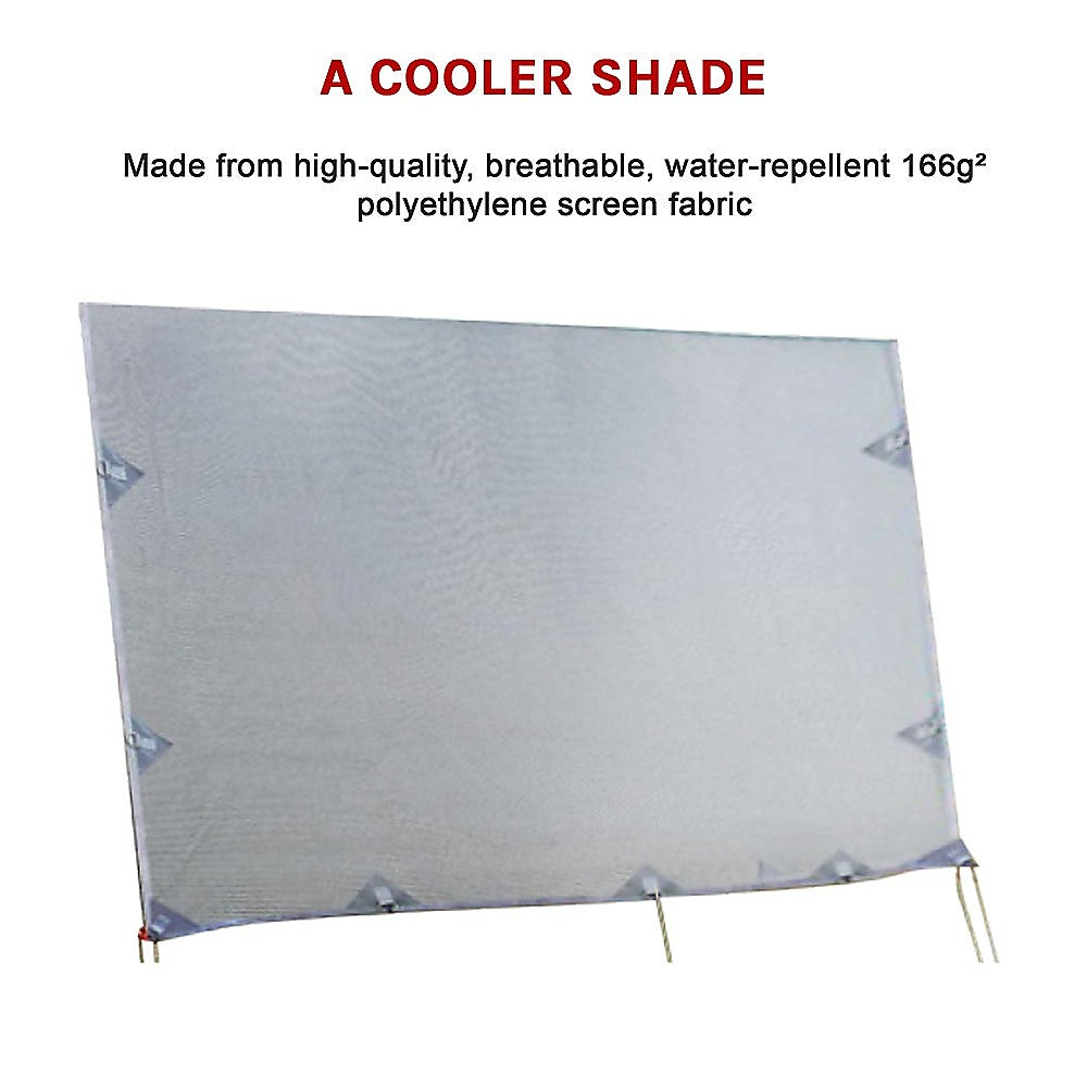 3.4m Caravan Privacy Screen Side Sunscreen Sun Shade for 12' Roll Out Awning V63-823611