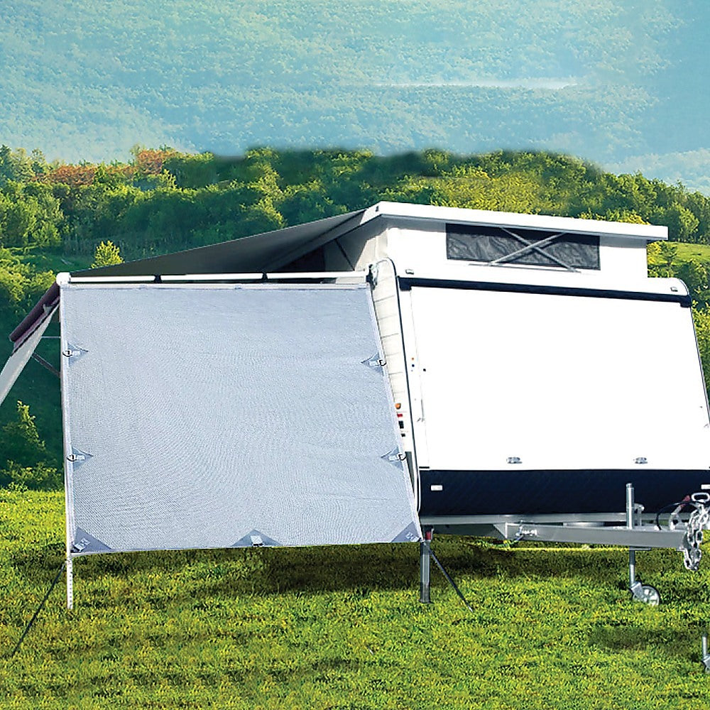 Pop Top Caravan Privacy Screen Sun Shade Side Extension 2.1 x 1.8m V63-823621