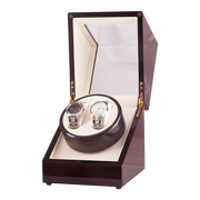 Automatic Dual Watch Winder Wood Display Box Case Motor Rotation Storage V63-823691