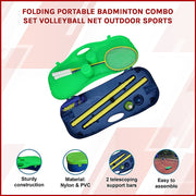 Folding Portable Badminton Combo Set Volleyball Net Outdoor Sports V63-823721