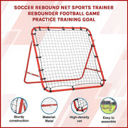 100x100cm Soccer Rebound Net Trainer - Football Rebounder for Practice & Training V63-823741