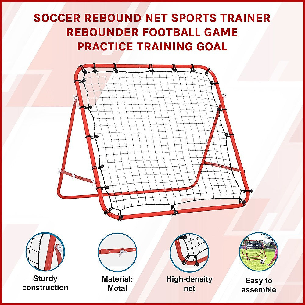 100x100cm Soccer Rebound Net Trainer - Football Rebounder for Practice & Training V63-823741