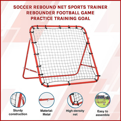 100x100cm Soccer Rebound Net Trainer - Football Rebounder for Practice & Training V63-823741