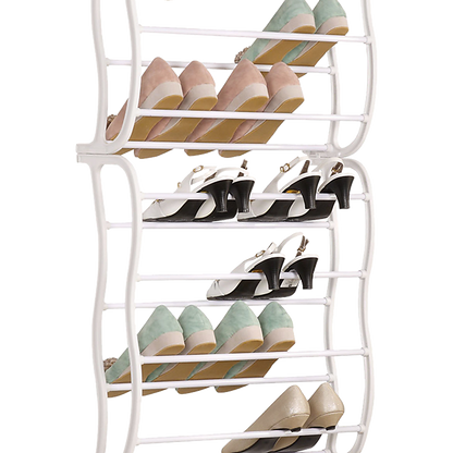 36 Pair Shoe Holder Organiser Over The Door Hanging Shelf Rack Storage Hook V63-823751