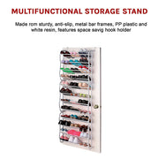 36 Pair Shoe Holder Organiser Over The Door Hanging Shelf Rack Storage Hook V63-823751
