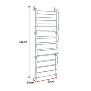 36 Pair Shoe Holder Organiser Over The Door Hanging Shelf Rack Storage Hook V63-823751