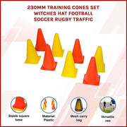 230mm Training Cones Set Witches Hat Football Soccer Rugby Traffic V63-823761