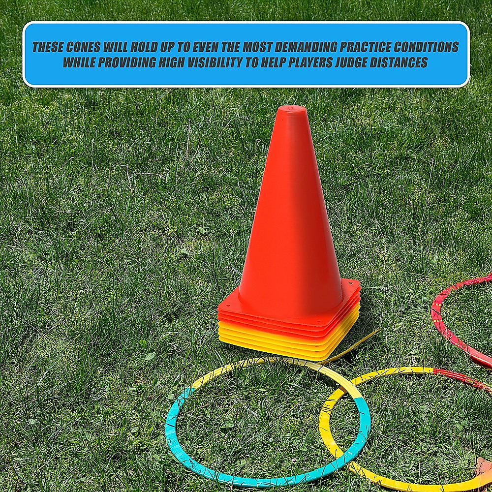230mm Training Cones Set Witches Hat Football Soccer Rugby Traffic V63-823761