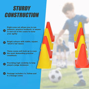 230mm Training Cones Set Witches Hat Football Soccer Rugby Traffic V63-823761